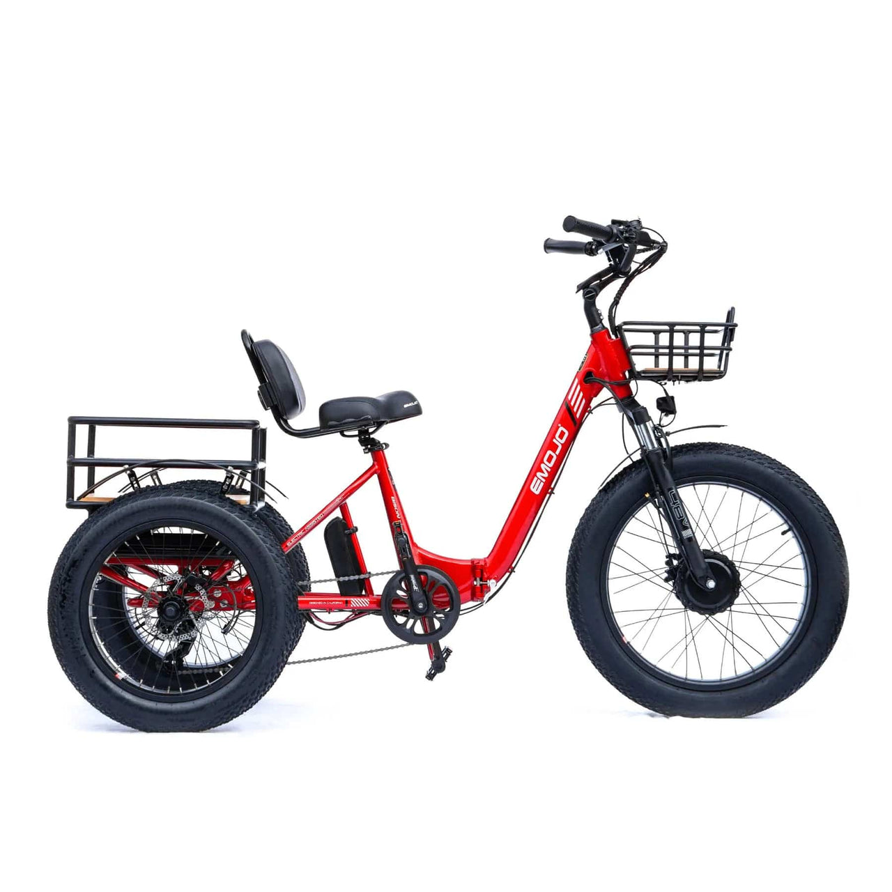 New Modern Trends E-Trikes Red Bison Pro Trike (New Model) Stronger Motor, & Longer lasting battery than the Caddy.