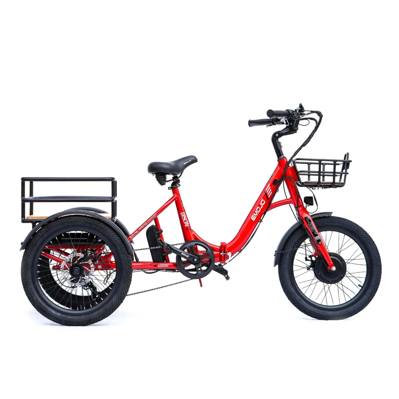 New Modern Trends E-Trikes Red Bison S (New Model) has a shorter ride height than the Caddy Pro.