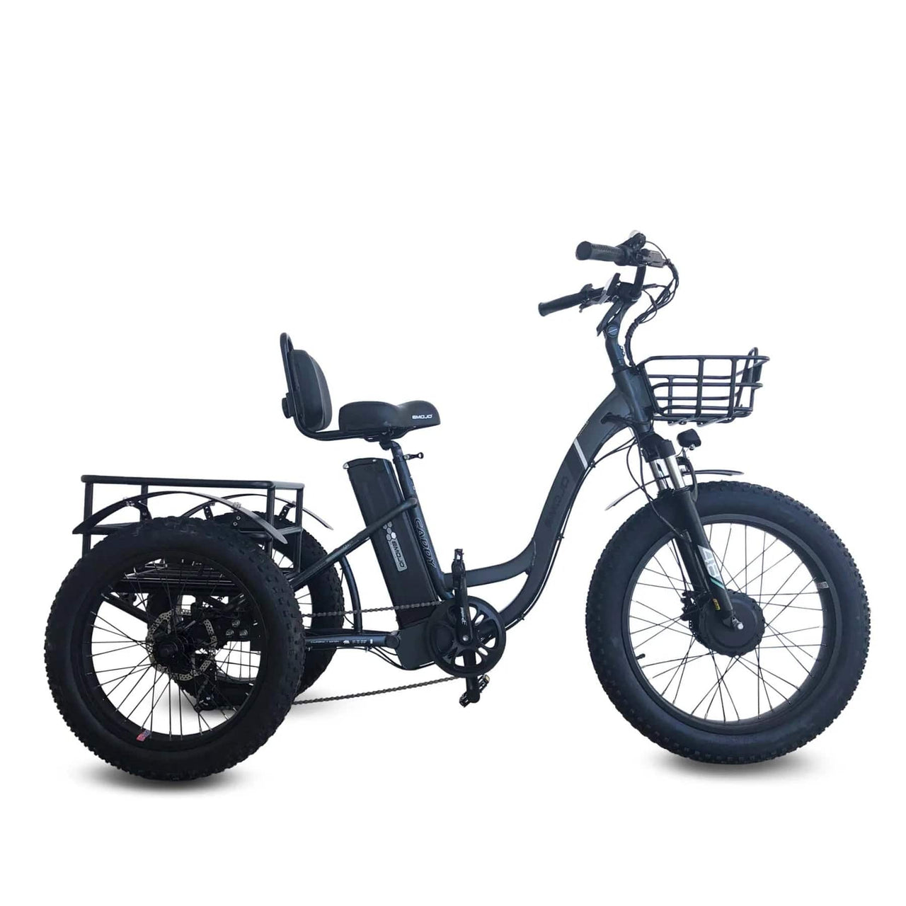 NewModernTrends E-Trikes Anthracite gray Emojo Caddy PRO "Free Trailer Hitch that mounts to the Caddy with purchase"